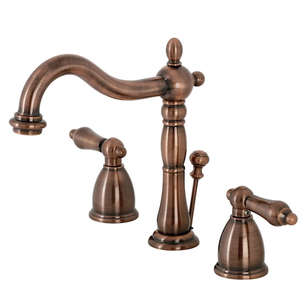 KB197ALAC 8" Widespread Bathroom Faucet, Antique Copper